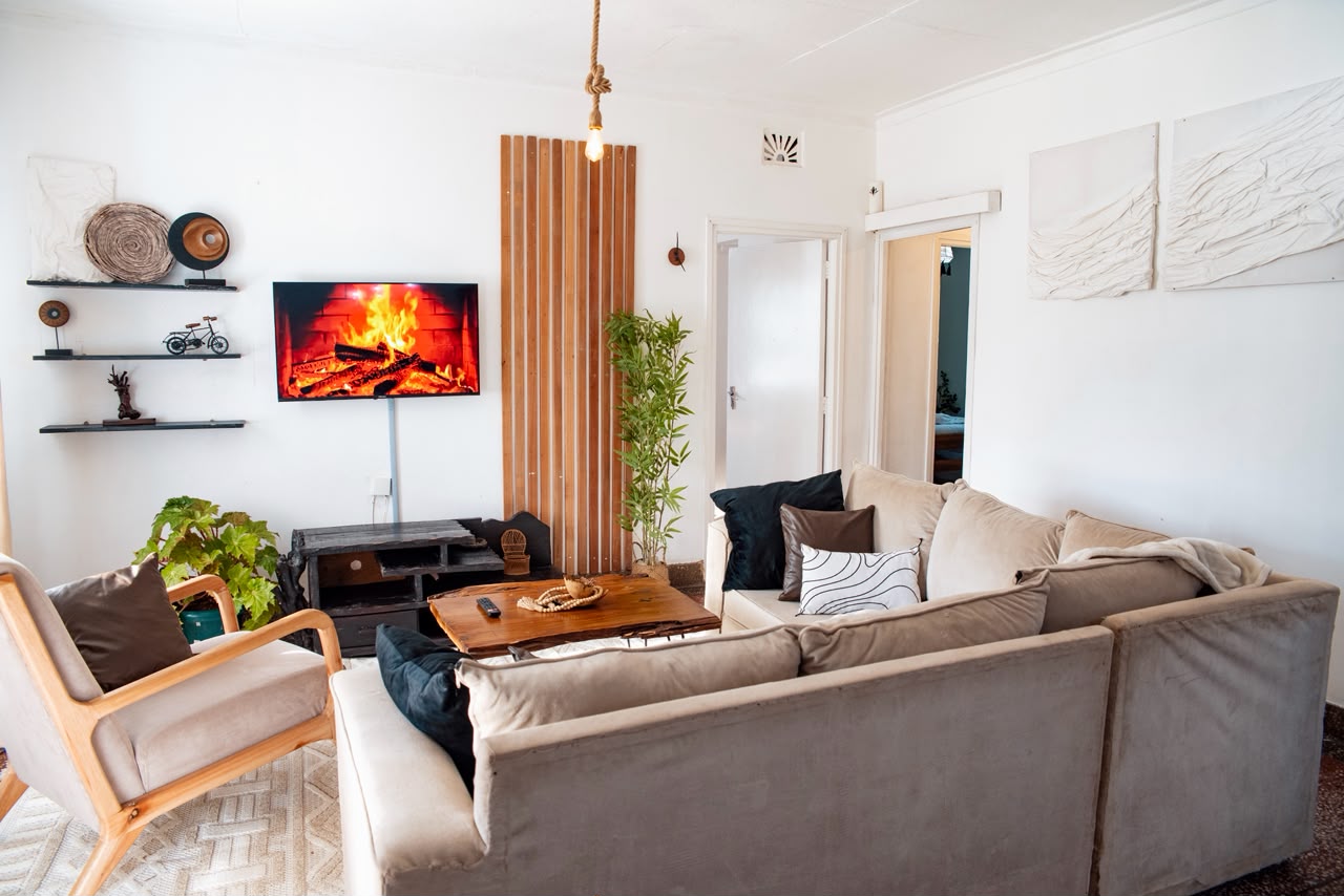 The Rustic lounge with timber details in Eldoret
