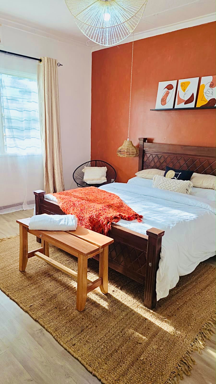 The Rustic terracotta bedroom