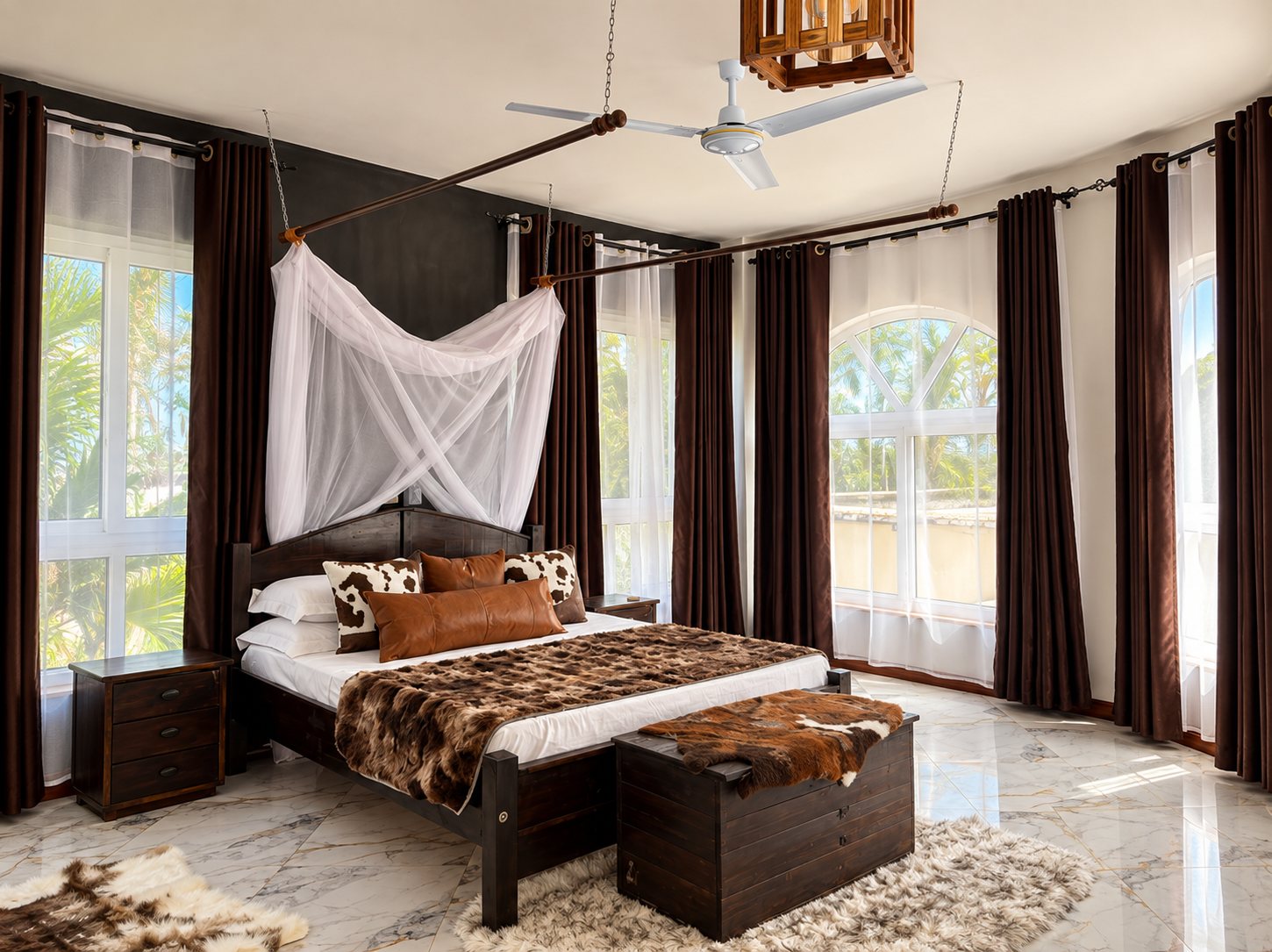 House of Vikings bedroom with canopy