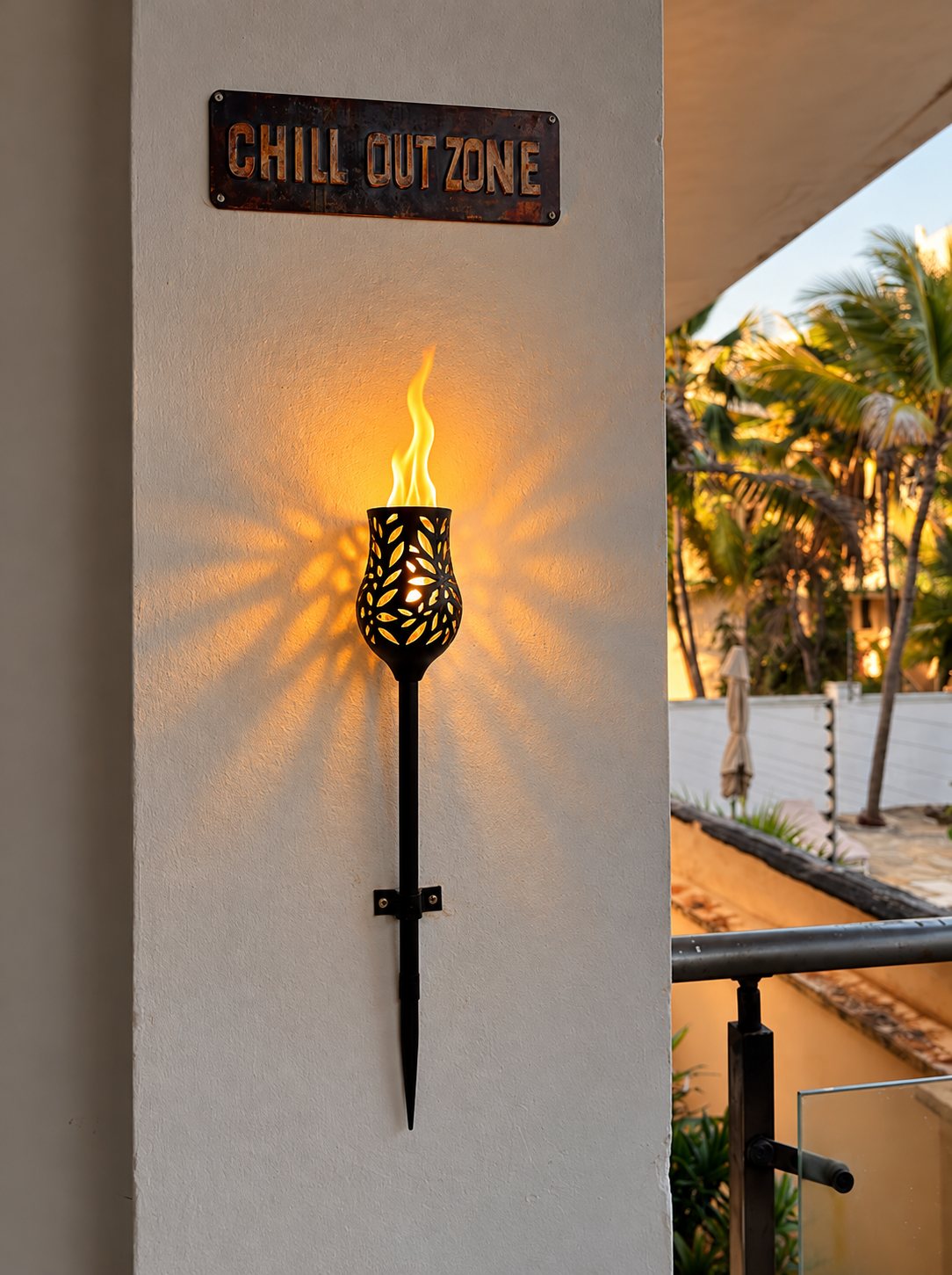 Torch wall light
